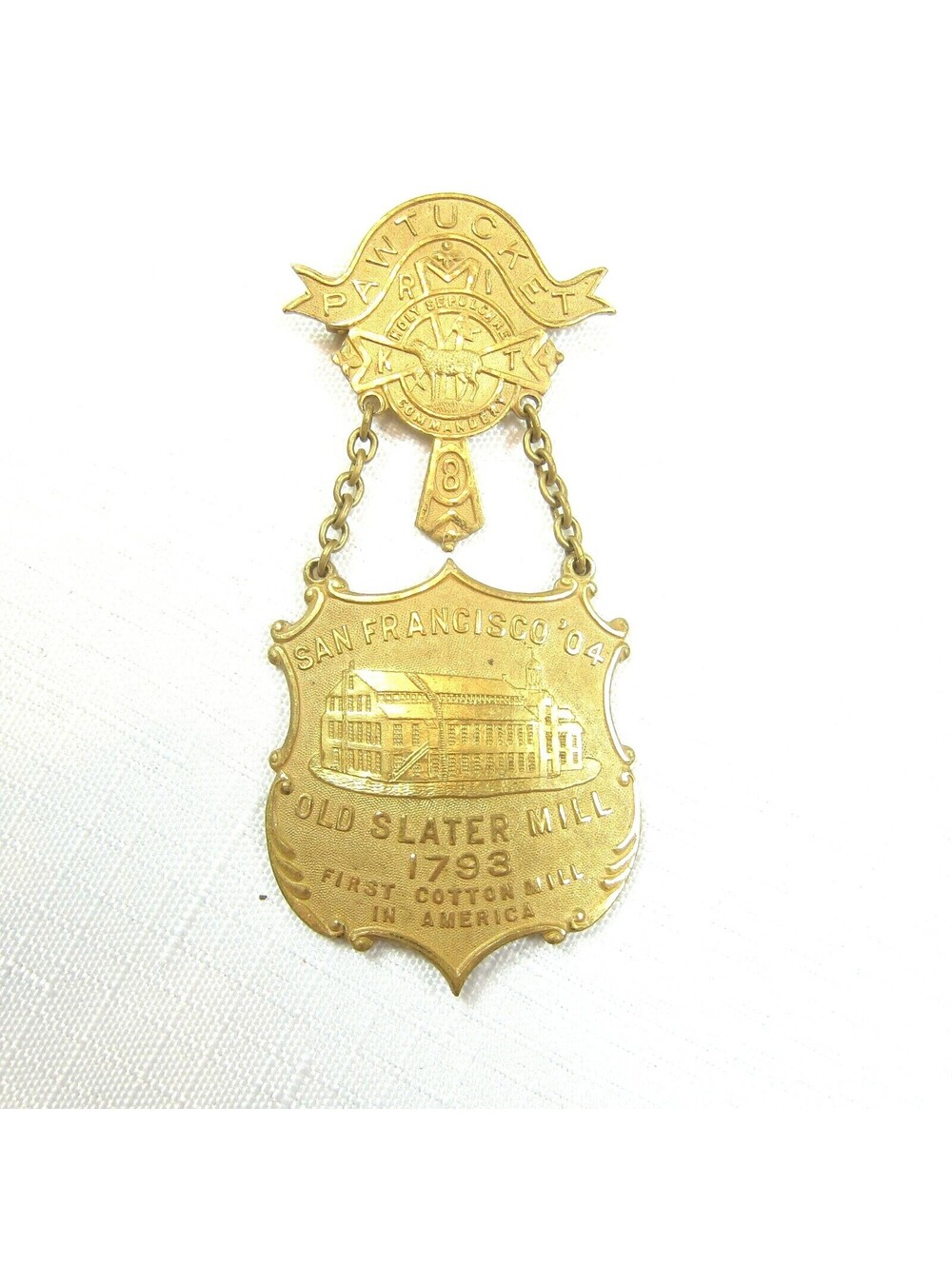 1904 Knights Templar 29th Triennial San Francisco Conclave Medal Pawtucket No. 8
